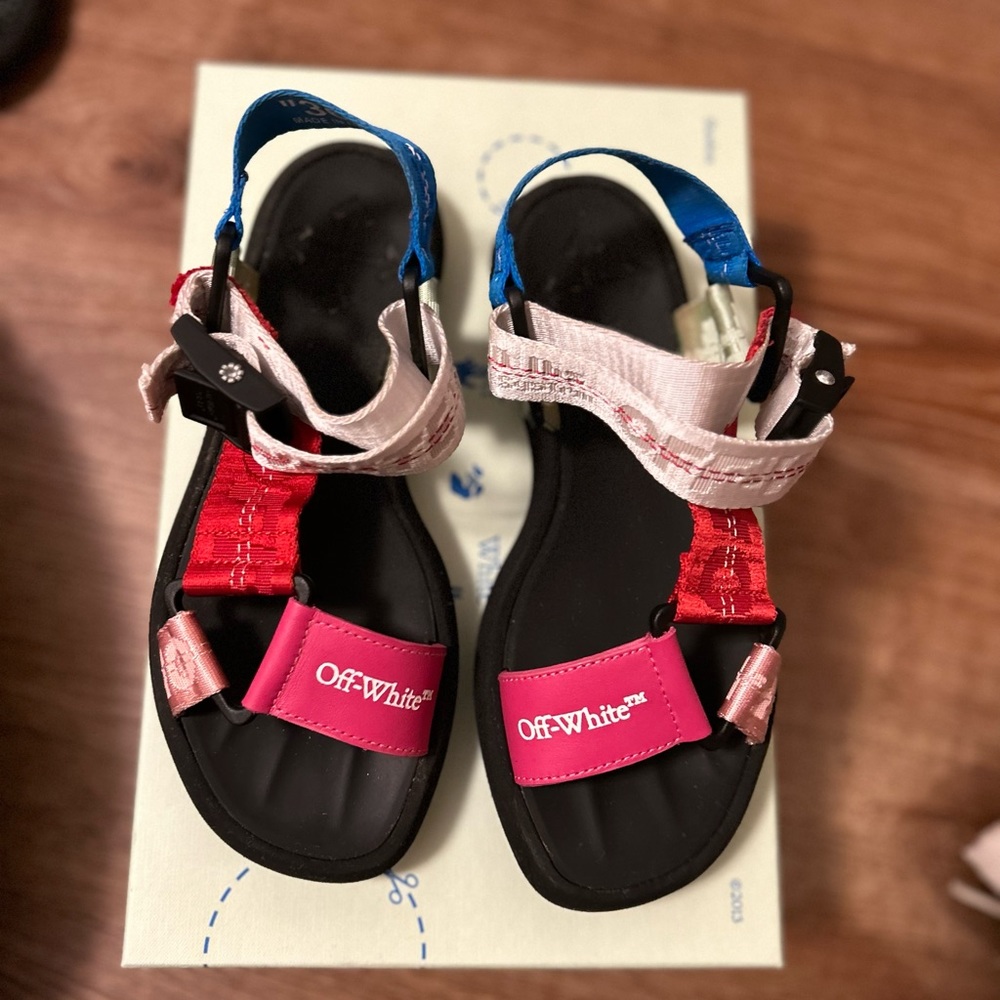 Off White - Trek Strappy Sandals - Multicolor Women’s 6